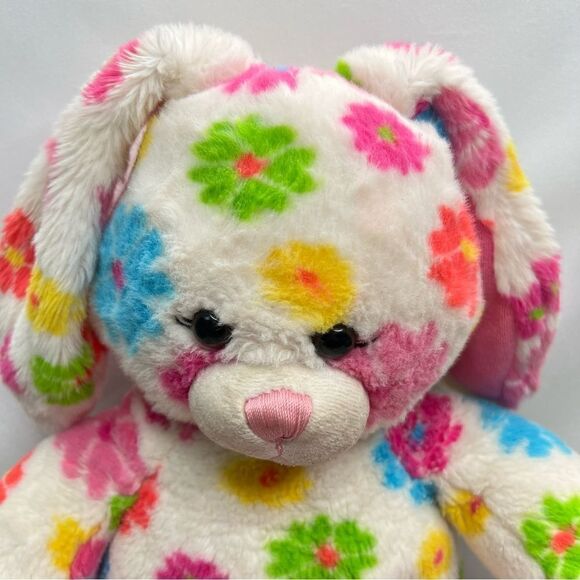 Build A Bear Workshop bright flower stuffed bunny rabbit - Picture 2 of 10